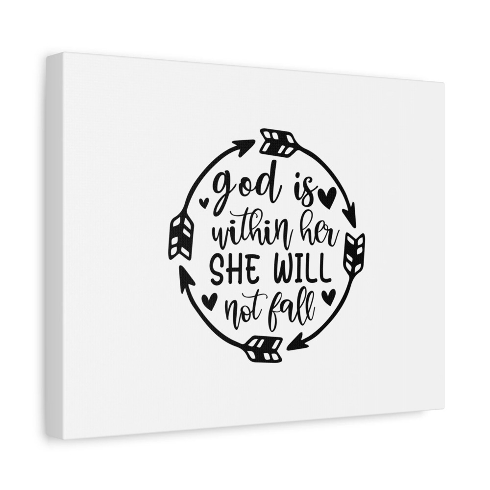 Scripture Canvas God Is Within Her She Will Not Fall Psalm 46:5 Christian Wall